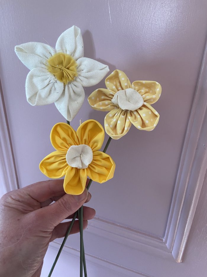 fabric daffodils