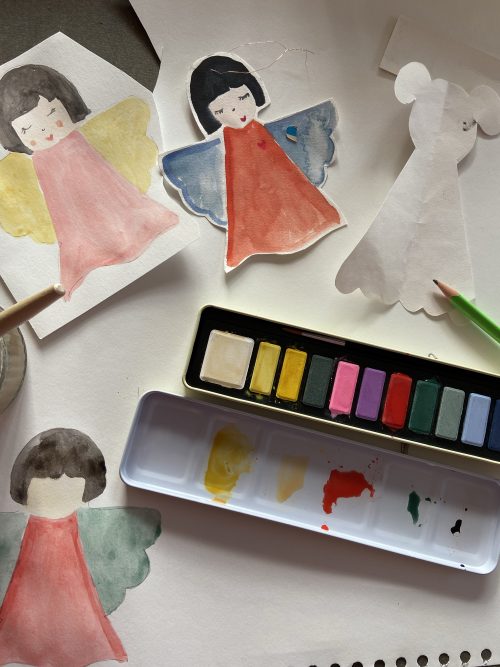 watercolours and paper angels